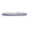 Blue Sapphire Double Row Stretch Bracelet