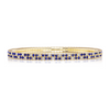 Blue Sapphire Double Row Stretch Bracelet