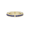 Blue Sapphire Single Line Stretch Ring