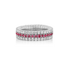 Ruby Triple Row Stretch Ring