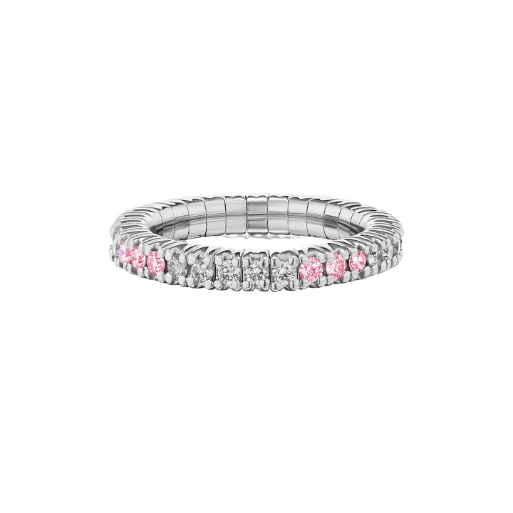 Pink Sapphire Single Line Stretch Ring
