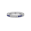 Blue Sapphire Single Line Stretch Ring