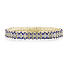 Blue Sapphire Multi Row Stretch Bracelet