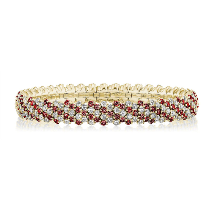 Ruby Multi Row Stretch Bracelet