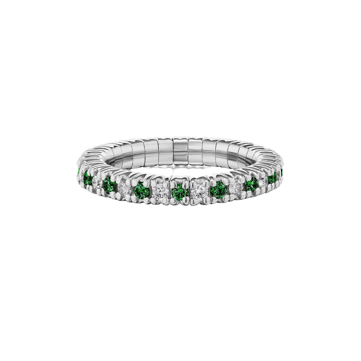 Tsavorite Single Line Stretch Ring