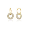 Pave Circle Hoop Earrings