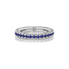 Blue Sapphire Single Line Stretch Ring