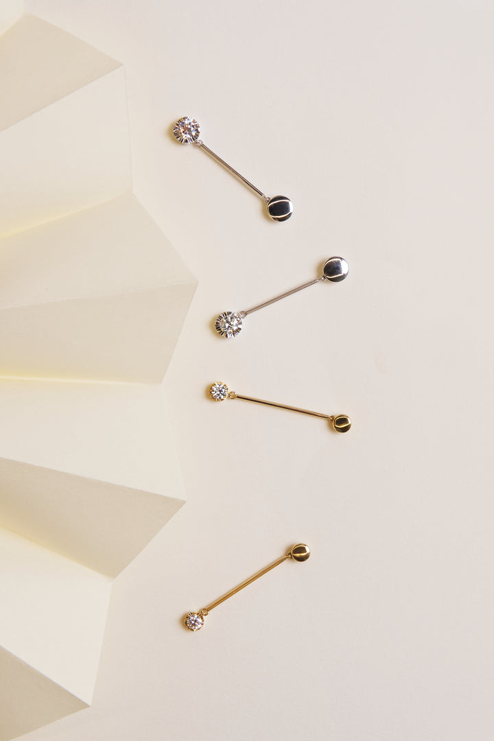 Fluted Drop Earrings