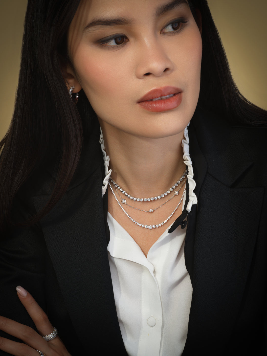 Bezel Tennis Necklace