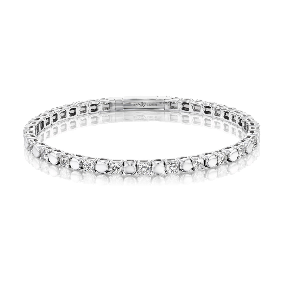 Diamond Bead Flex Bangle