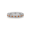 Orange Sapphire Single Line Stretch Ring