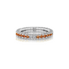 Orange Sapphire Single Line Stretch Ring