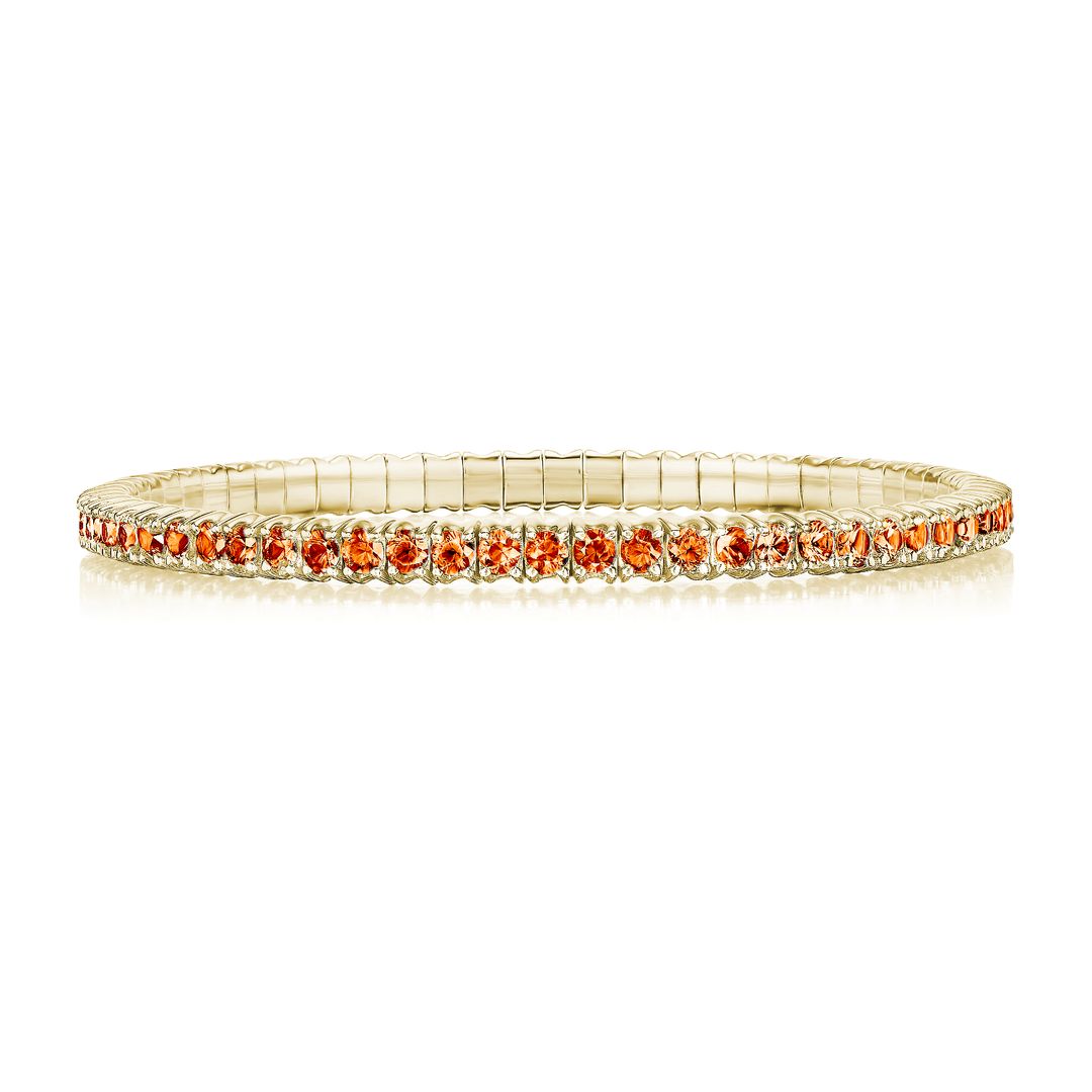 Orange Sapphire Stretch Bracelet