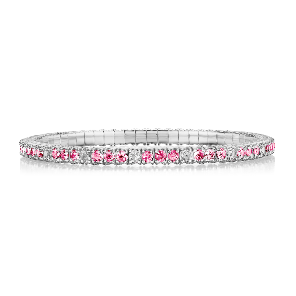 Pink Sapphire Stretch Bracelet