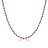 Ruby and White Diamond Tennis Necklace