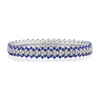 Blue Sapphire Multi Row Stretch Bracelet