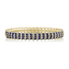 Blue Sapphire Multi Row Stretch Bracelet