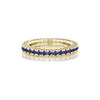 Blue Sapphire Single Line Stretch Ring