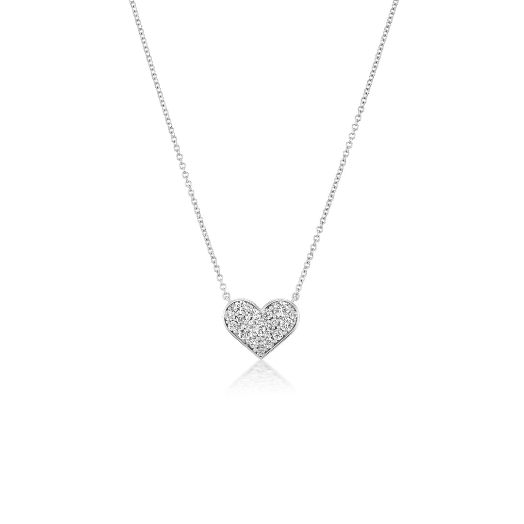 Pavé Wide Heart Pendant